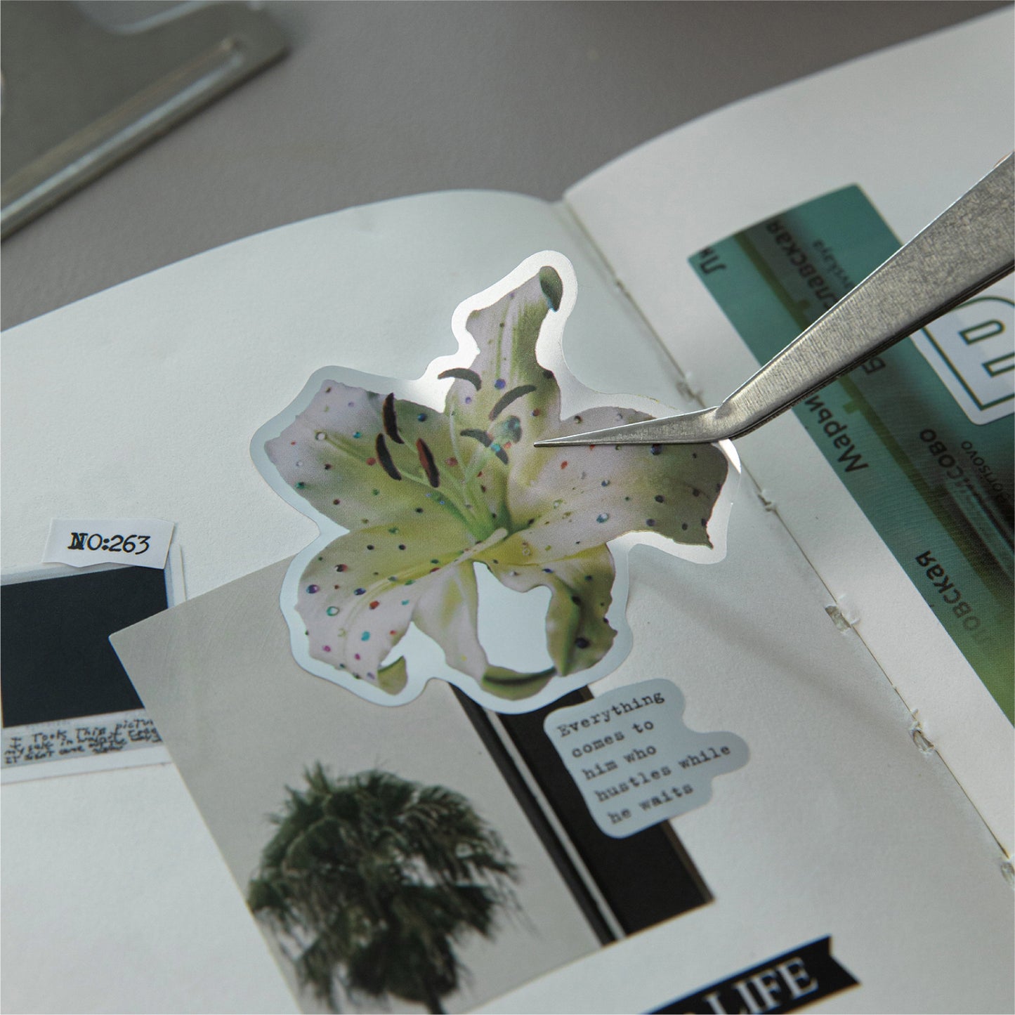 1 Roll Vintage Flower PET Stickers Tape HYDX