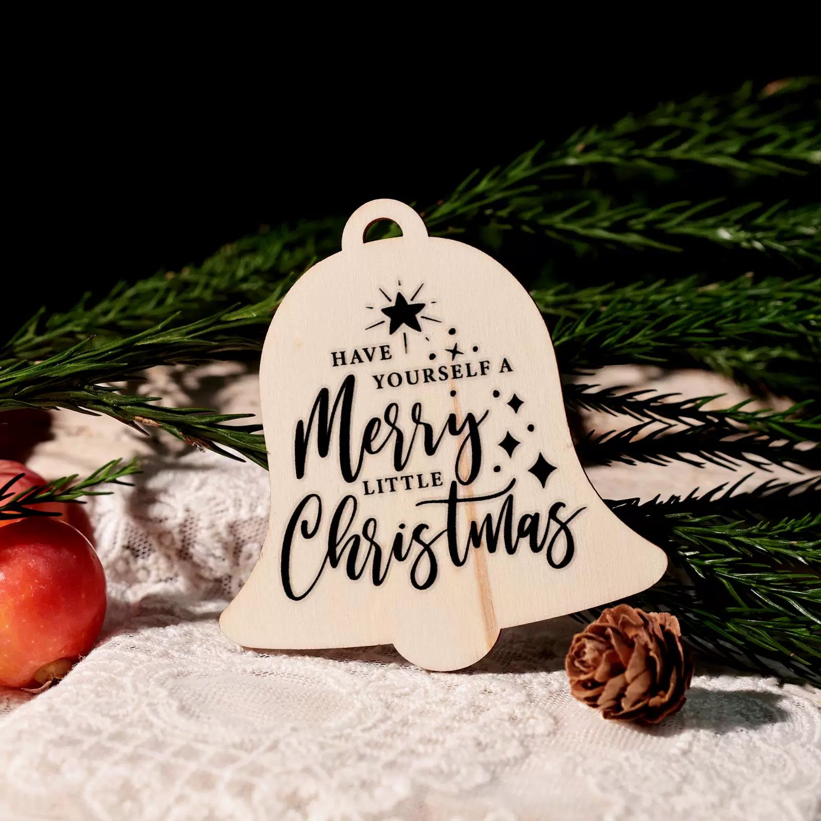 2 Sheets Waterproof Rub on Stickers - Christmas Words TZ08