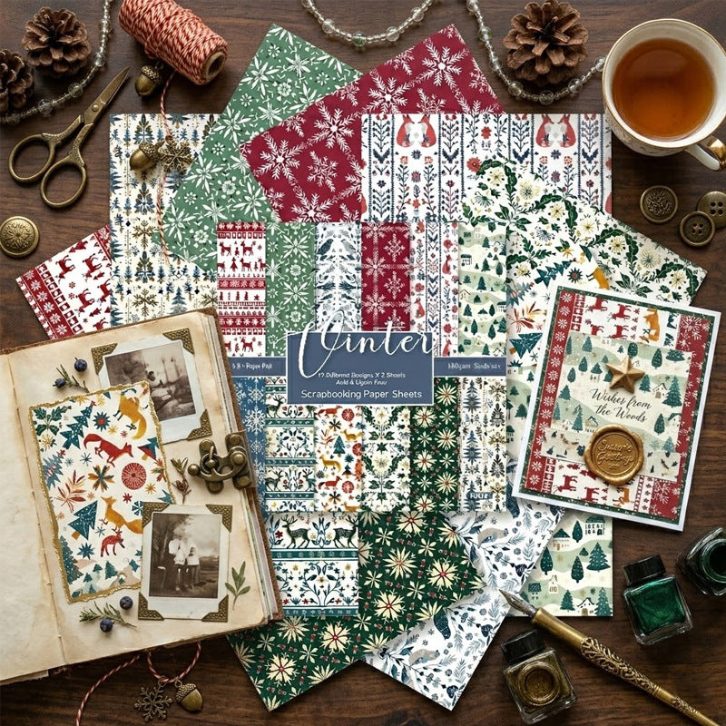 6 inch Christmas Scrapbook Paper Pad SKP2616