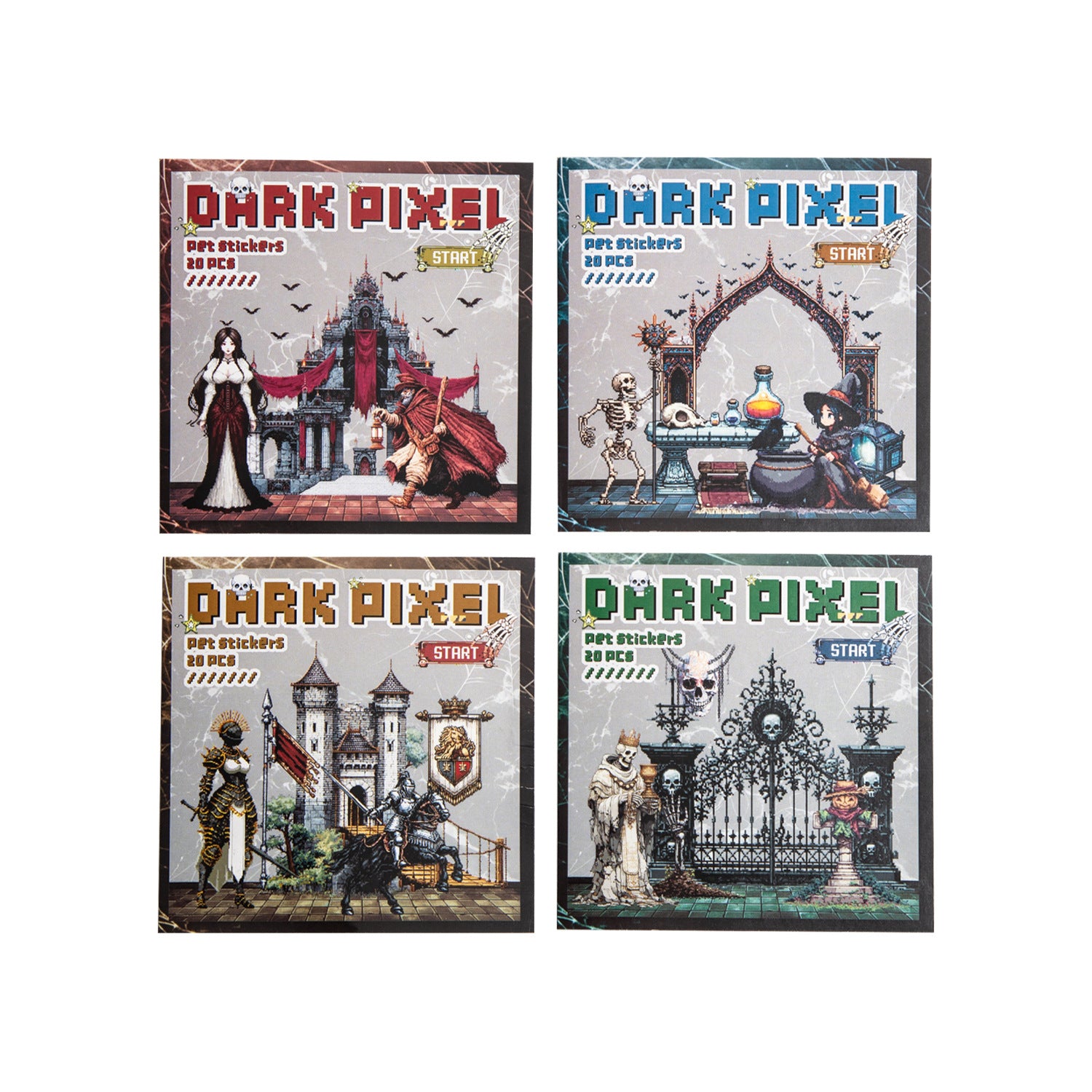 20 Pcs Dark Magic PET Stickers AHXS