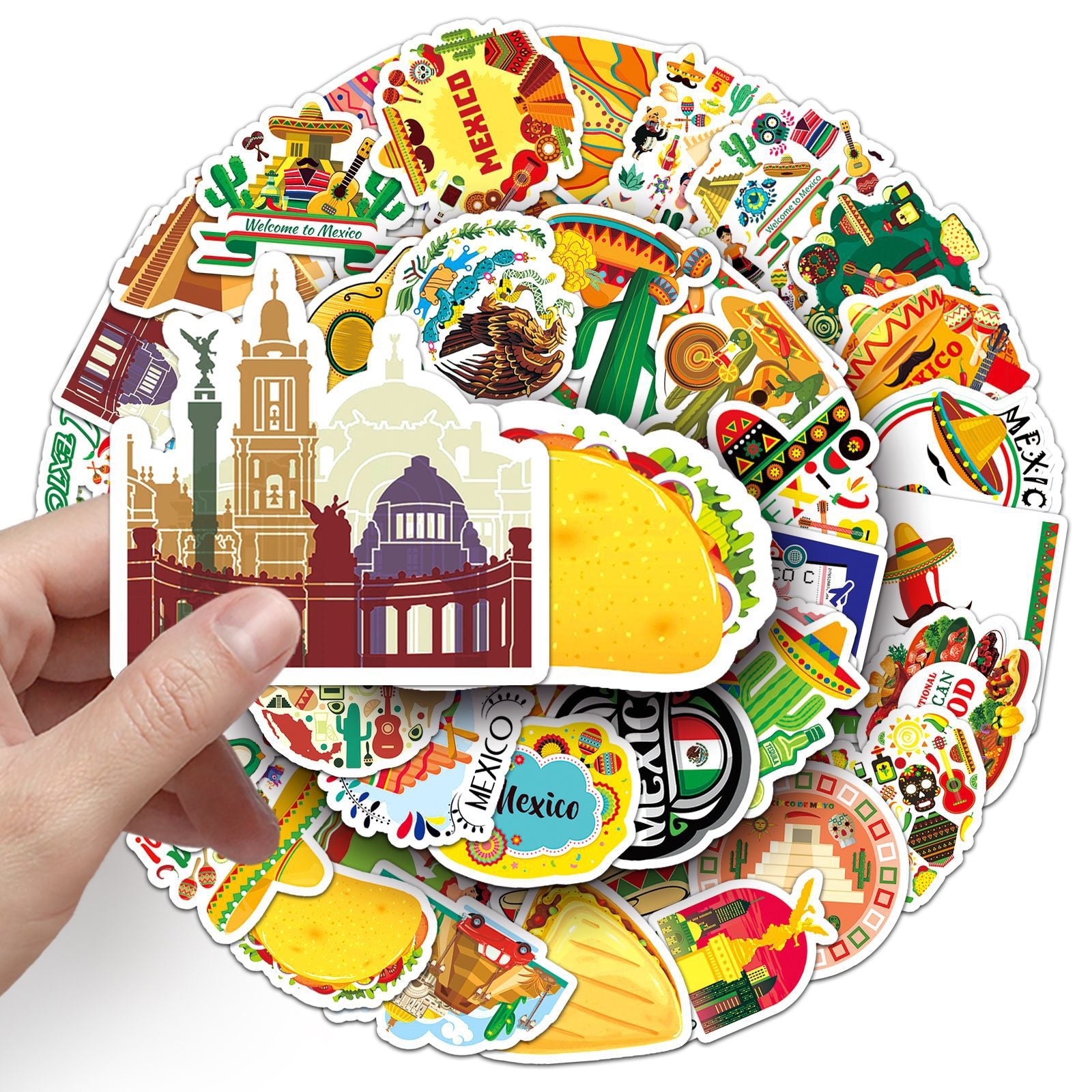 50Pcs Mexico Travel Vinyl Stickers TRV23