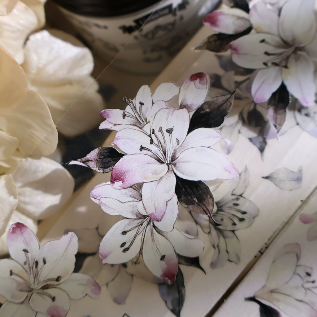 Floral Decorative Tape Rolls- Lily Language