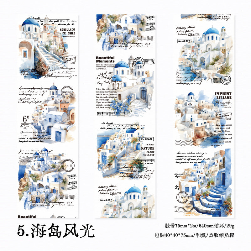 1 Roll Travel Theme Washi Tape YJZL