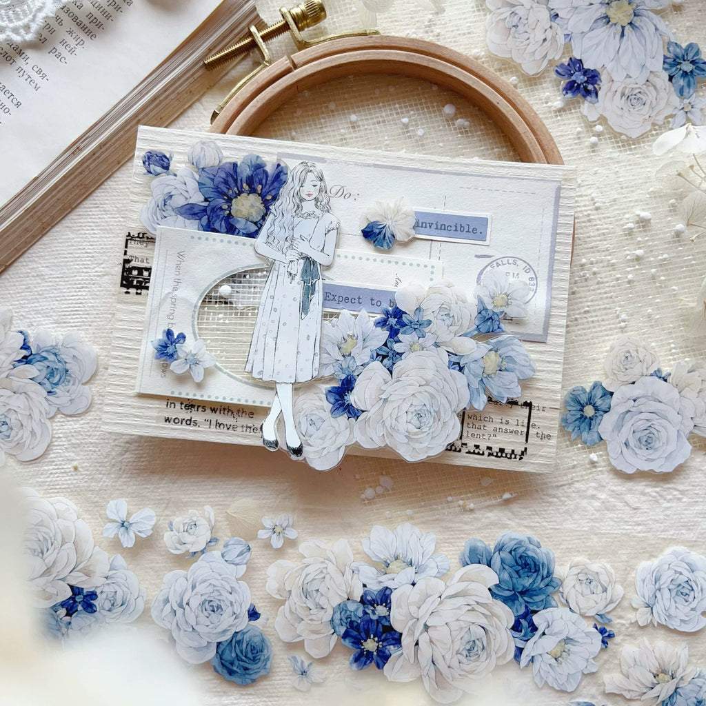 Floral Decorative Tape Rolls- Frost Islet Flora