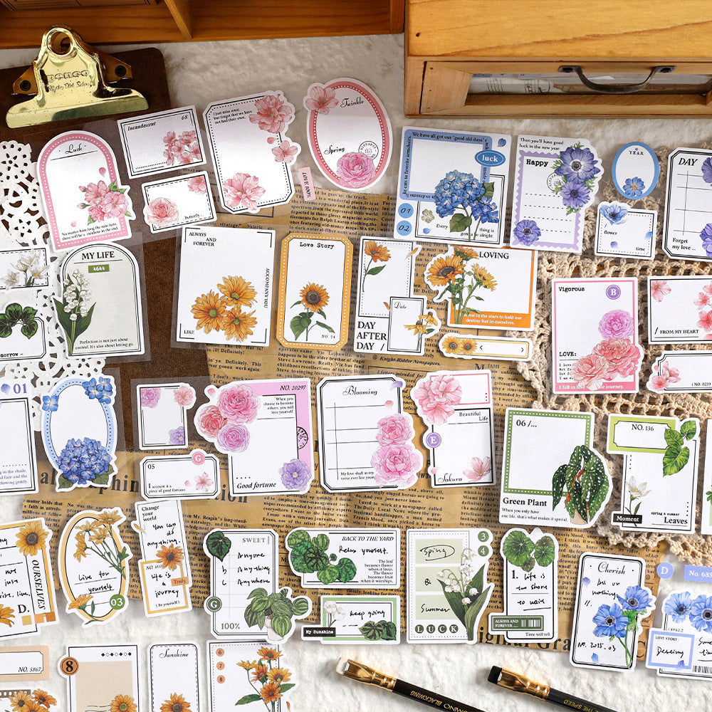 6 Pcs Plant PET Stickers SYWF