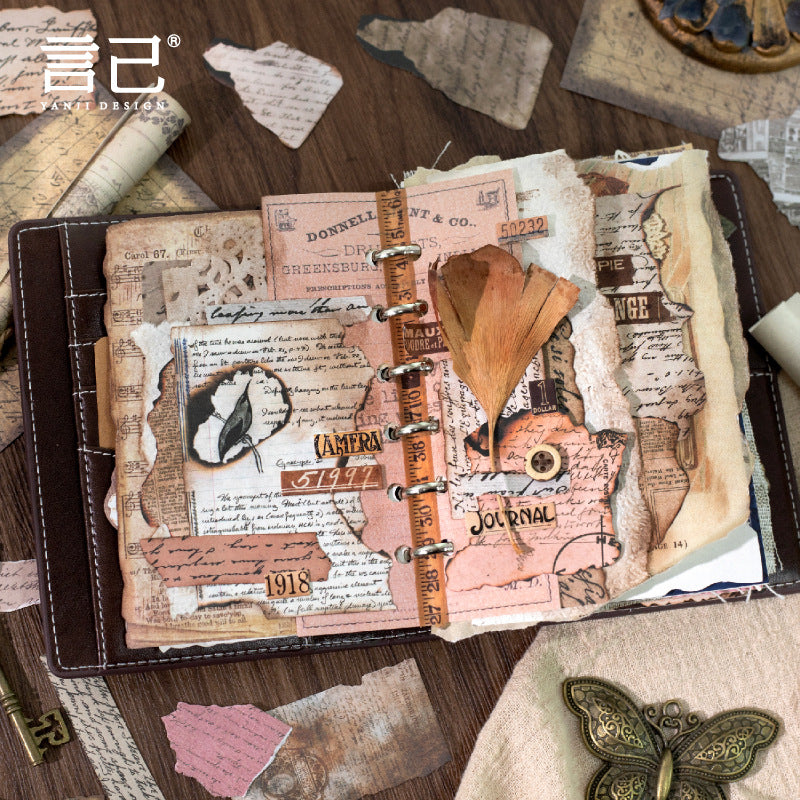 15 Pcs Burnt Vintage Journal Paper YLXJ
