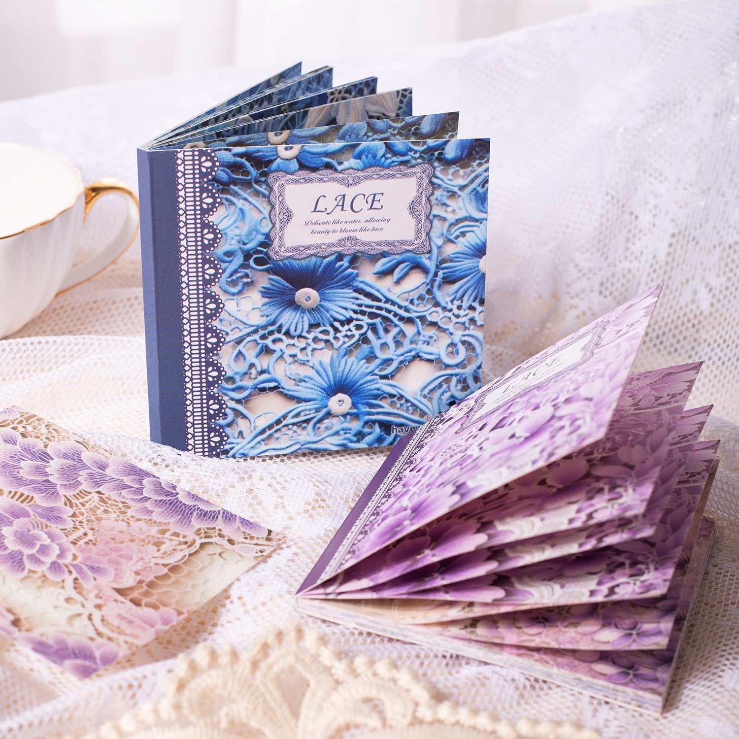 30 Pcs Lace Theme Scrapbook Paper HBLS