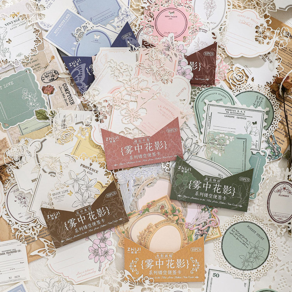 10 Pcs Lace Edge Notepad Paper WZHY