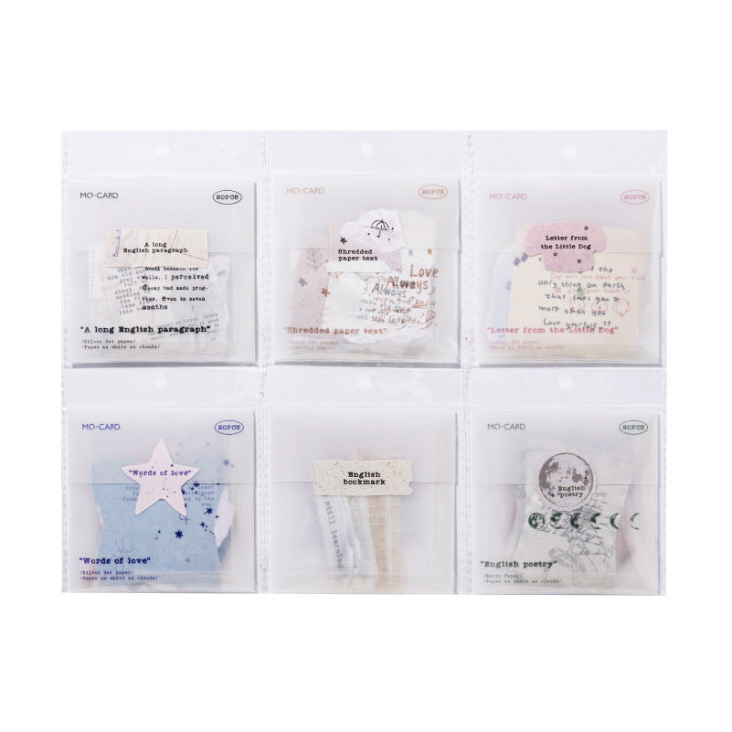 20 Pcs Vintage Quote Journal Paper YTDZJ