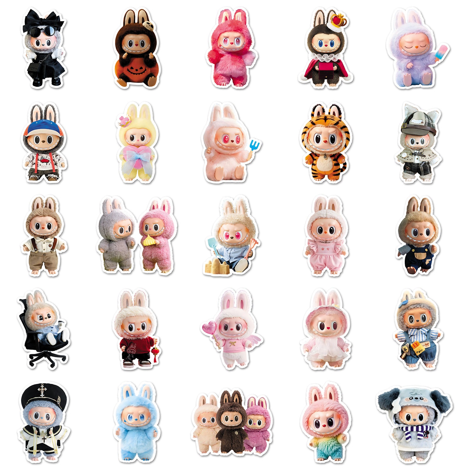 50Pcs Playful Monster Friends Vinyl Stickers LBB05