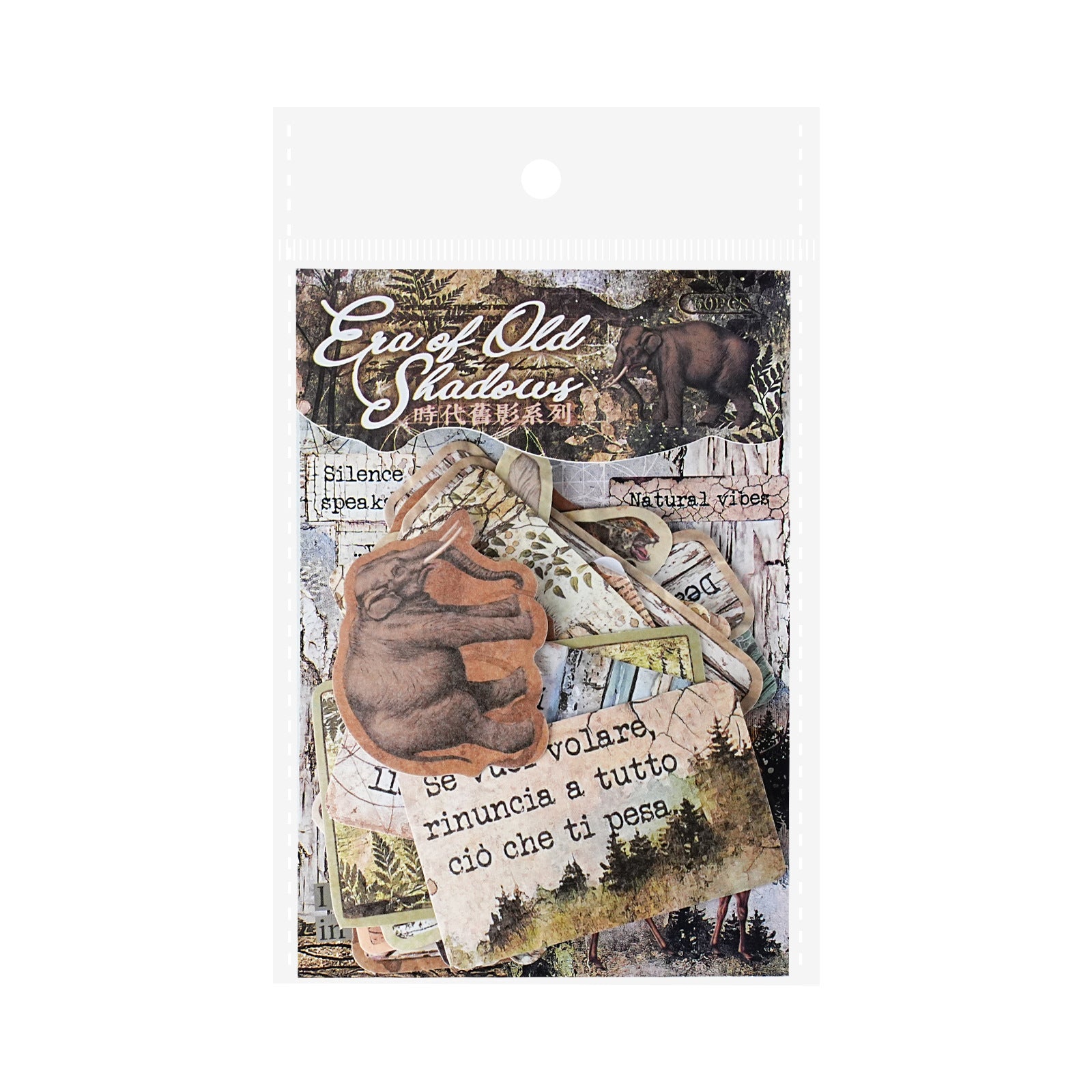 50 Pcs Vintage Washi Stickers SDJY