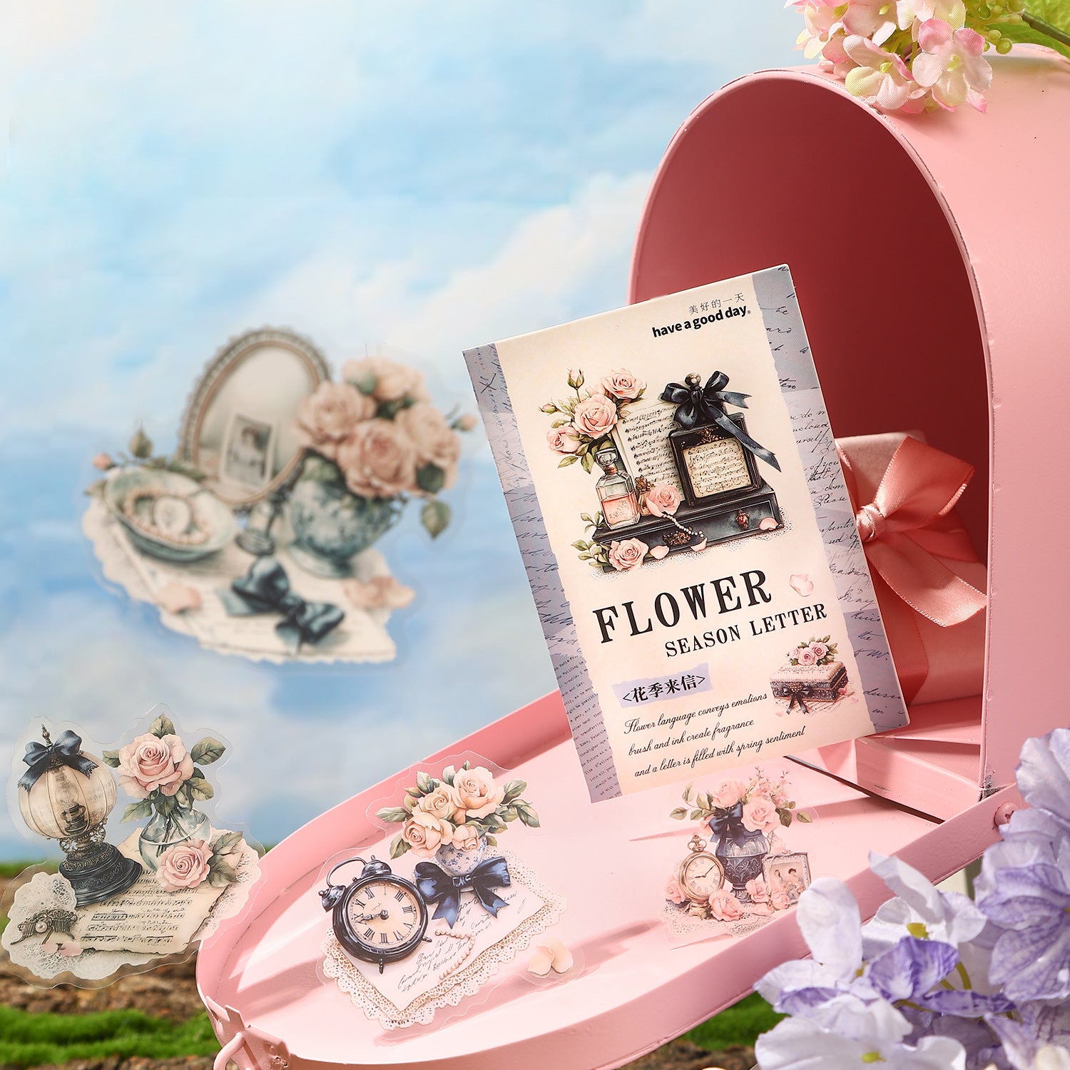 15 Pcs Reading Bookish PET Stickers HJLX