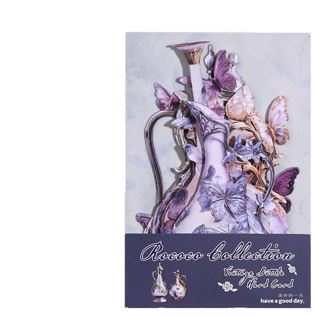 8 Pcs Rococo Glass Bottle Cardstock Stickers LKKDC