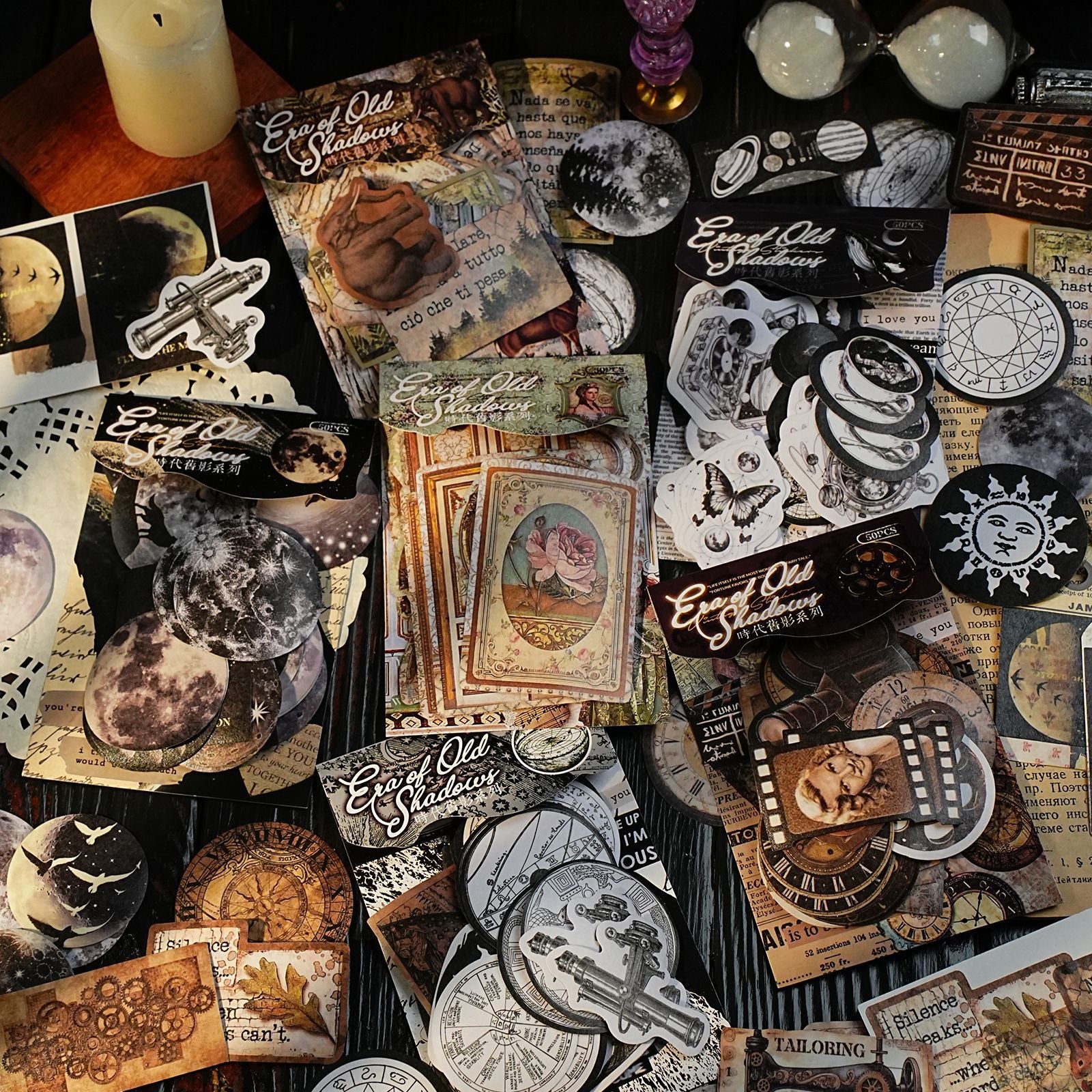 50 Pcs Vintage Washi Stickers SDJY
