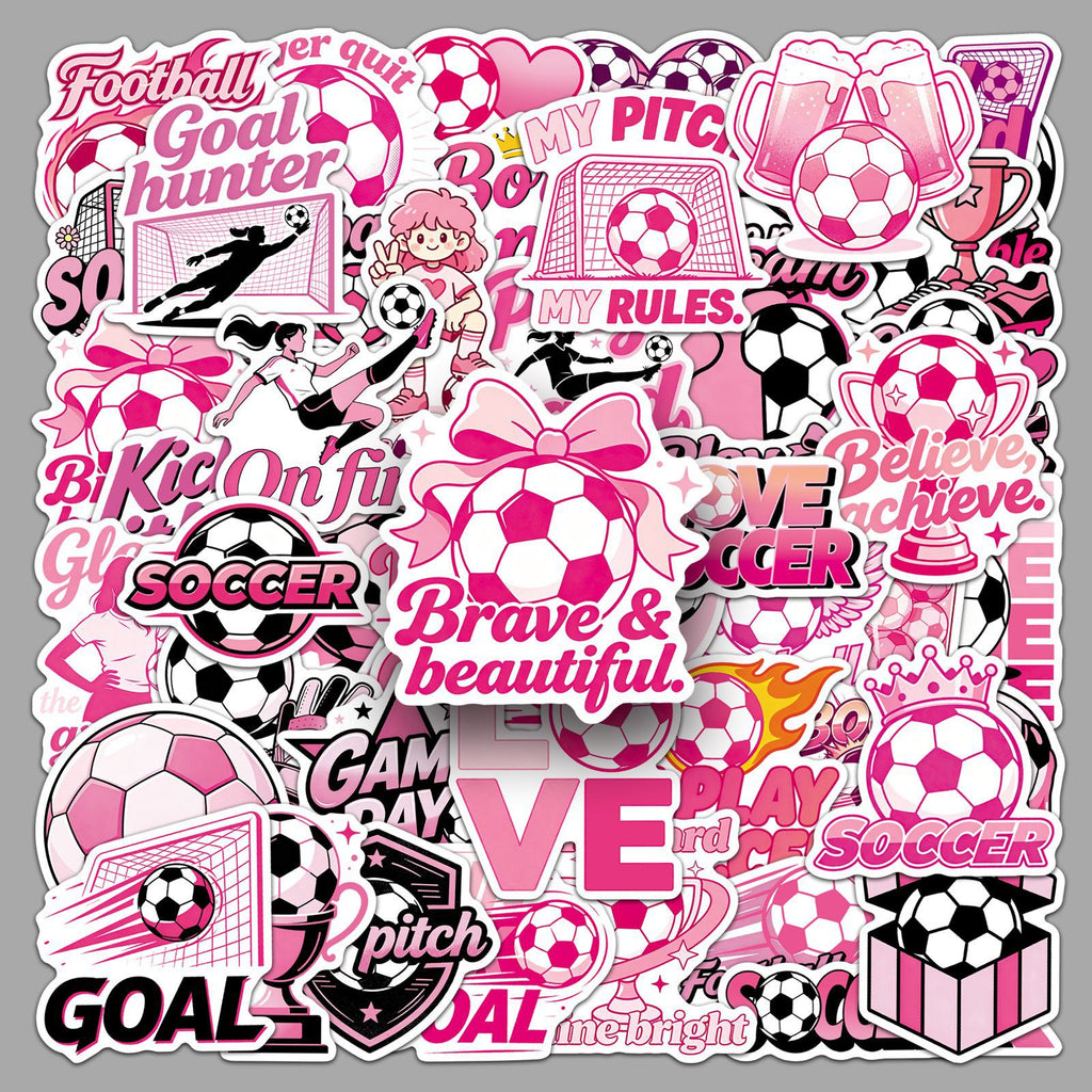 50Pcs Football Theme Waterproof Vinyl Stickers STY07