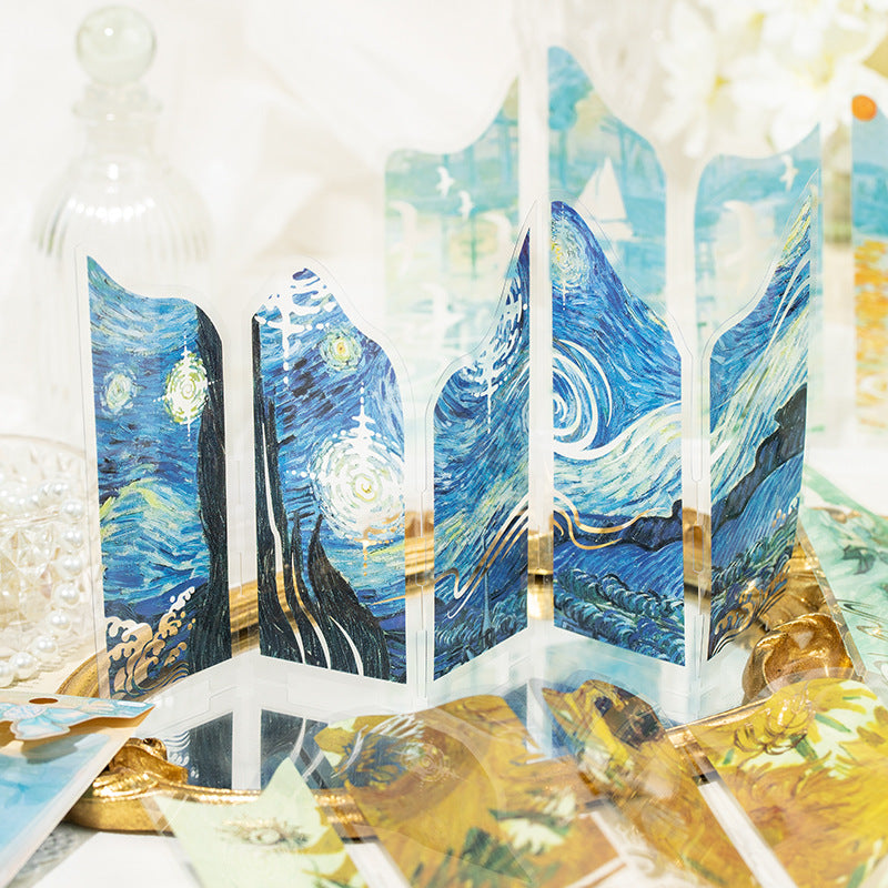 Foldable Oil Painting PVC Bookmark YHJM