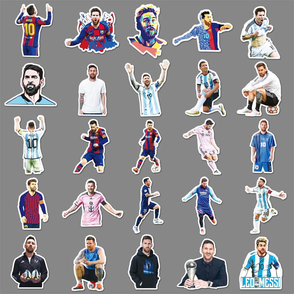 50Pcs Football Theme Waterproof Vinyl Stickers STY17