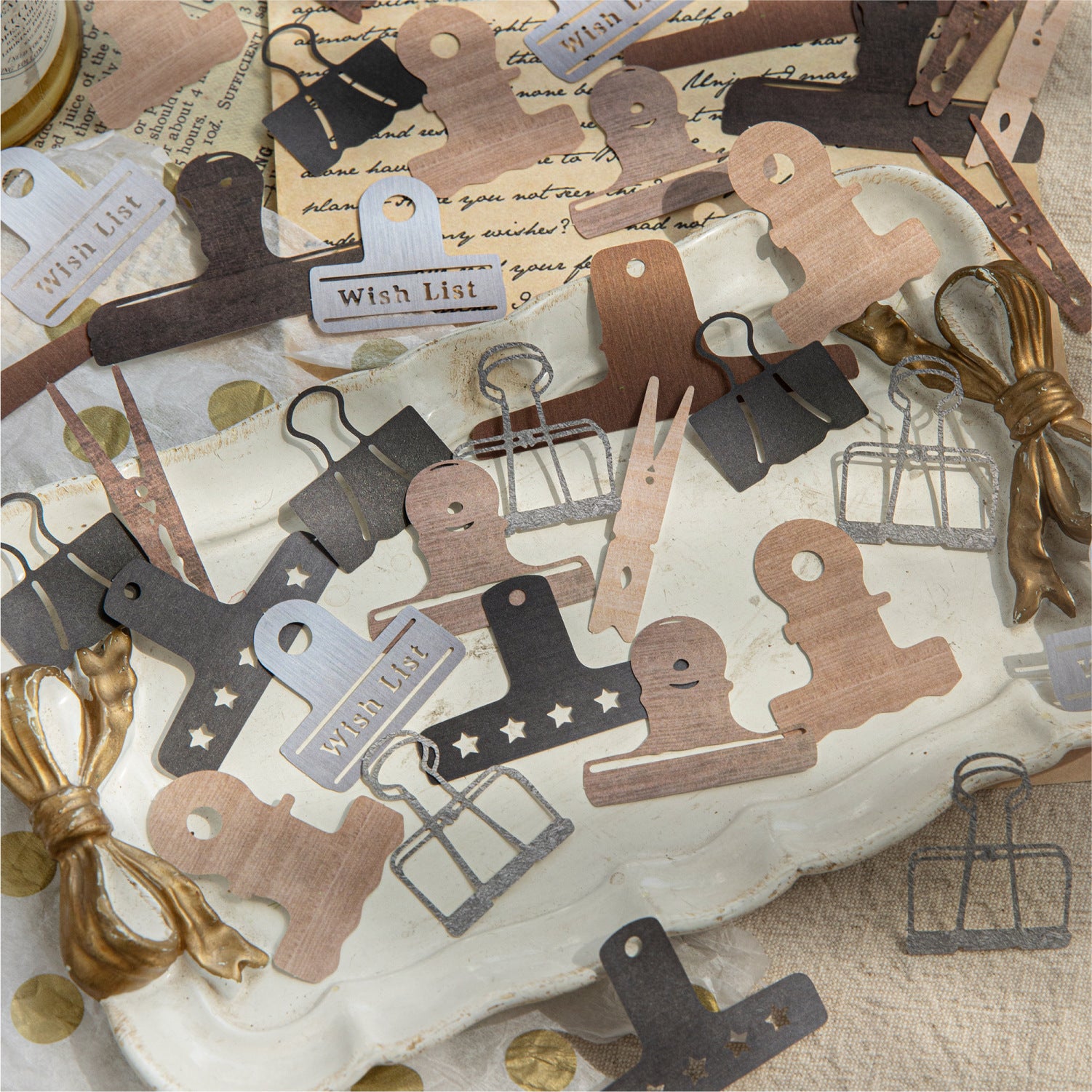 30 Pcs Creative Cutout Journal Paper SZSWJ