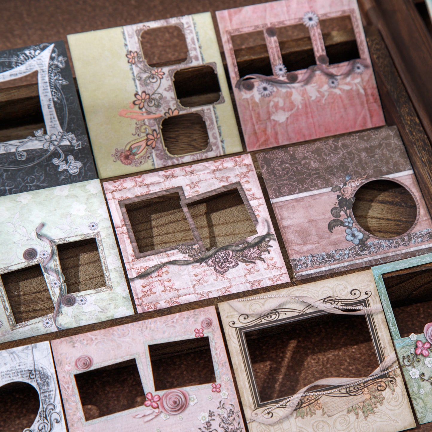 10 Pcs Vintage Frame Cardstock Stickers JYSJ