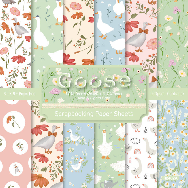 6 inch Goose Scrapbook Paper Pad SKP462
