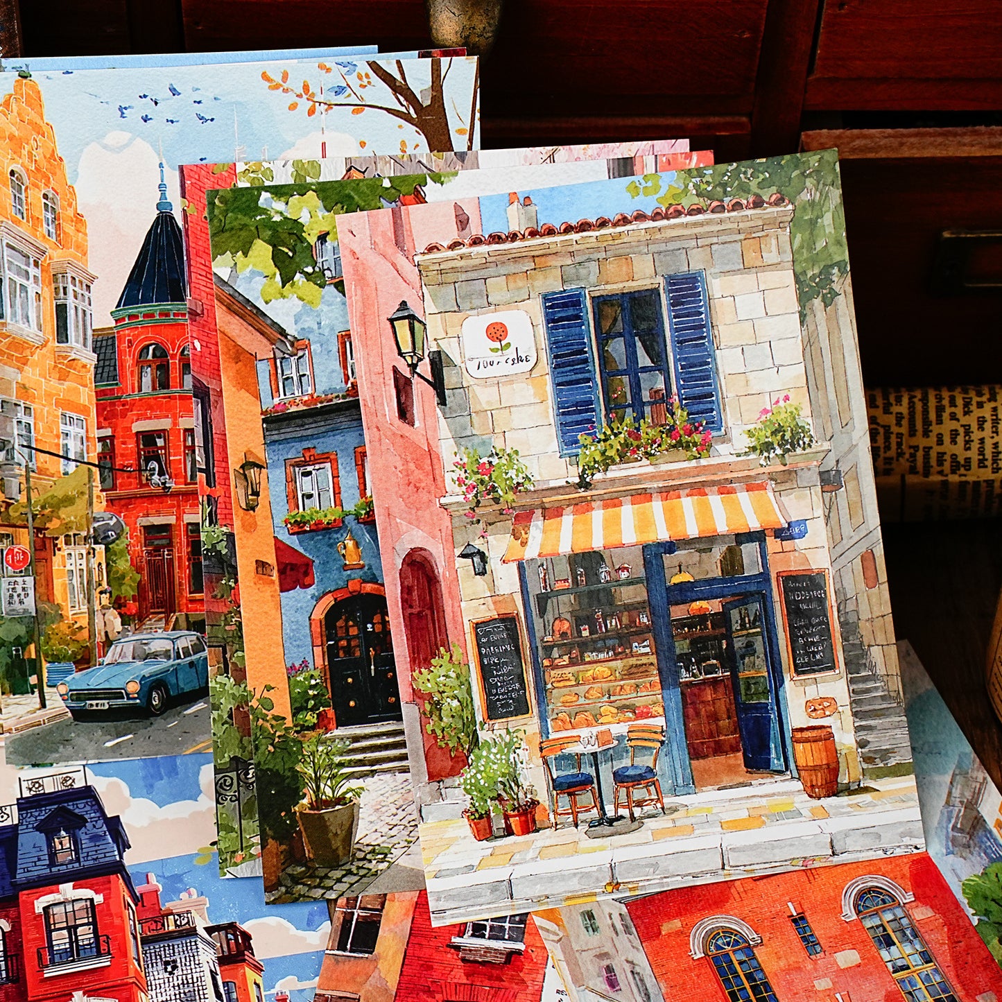 15 Pcs Seasonal Landscape Cardstock Stickers ZRZW