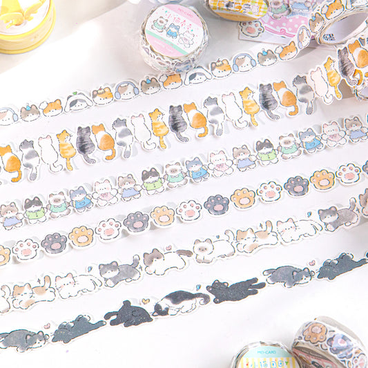 1 Roll Cute Cat Washi Stickers Tape MMND