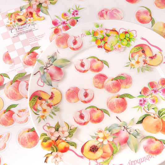 40 Pcs Fruit PET Stickers HGZRCS