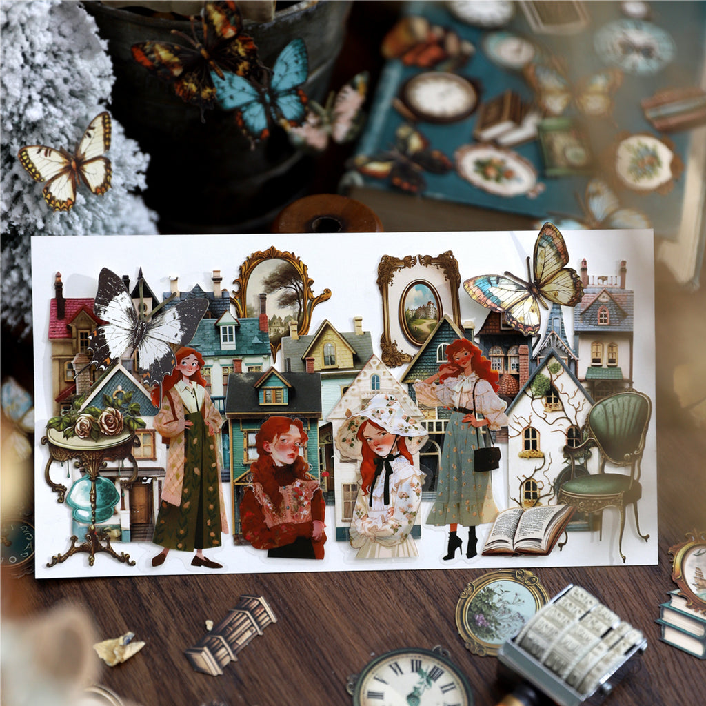 20 Pcs Vintage Cardstock Stickers GDSC