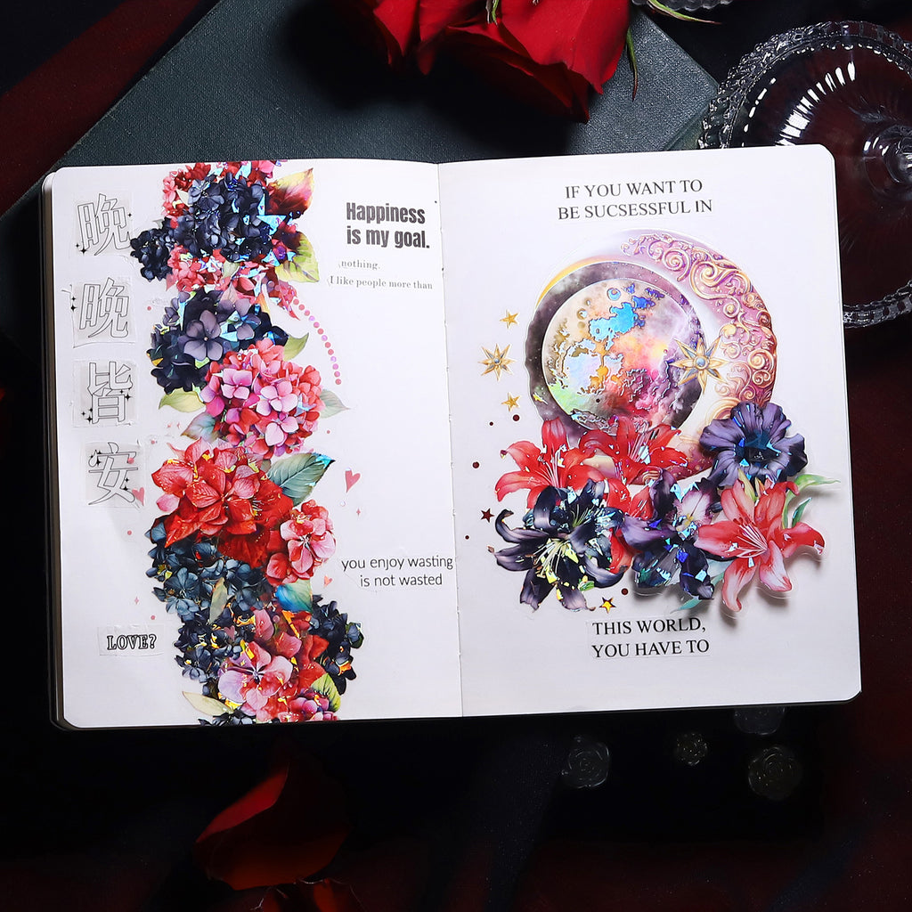 10 Pcs PET Flower Stickers HYH