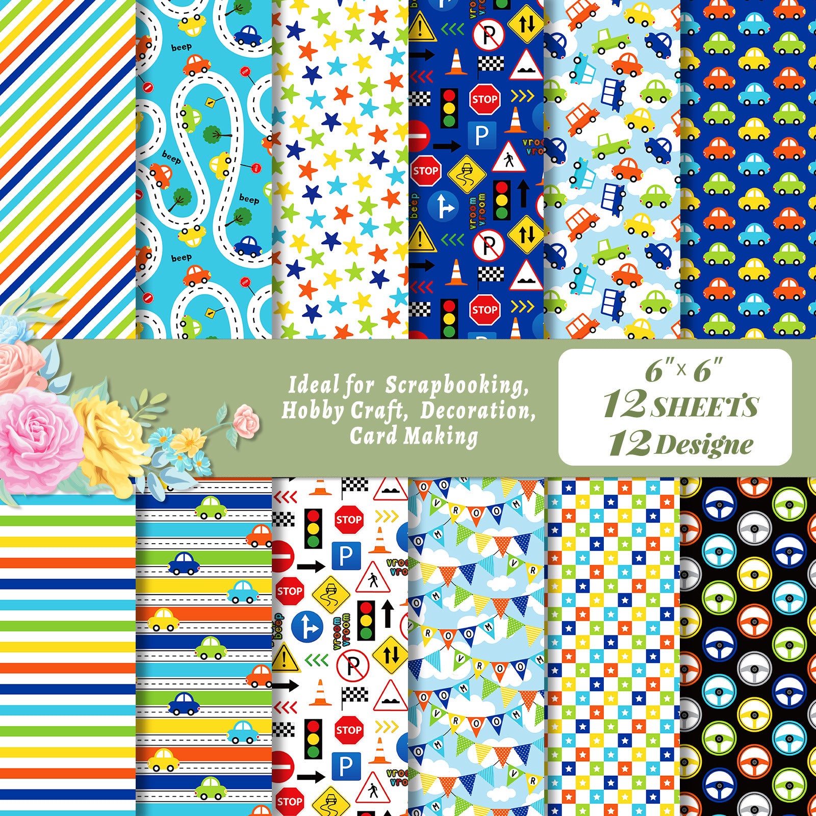 6 inch Trafic Scrapbook Paper Pad PA320