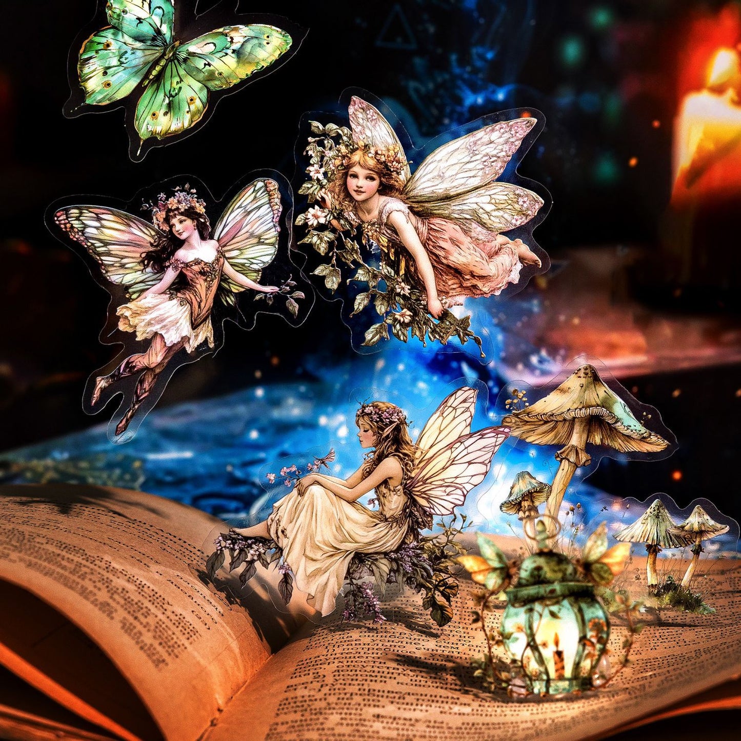 40 Pcs Fantasy Fairy PET Stickers MSHJ