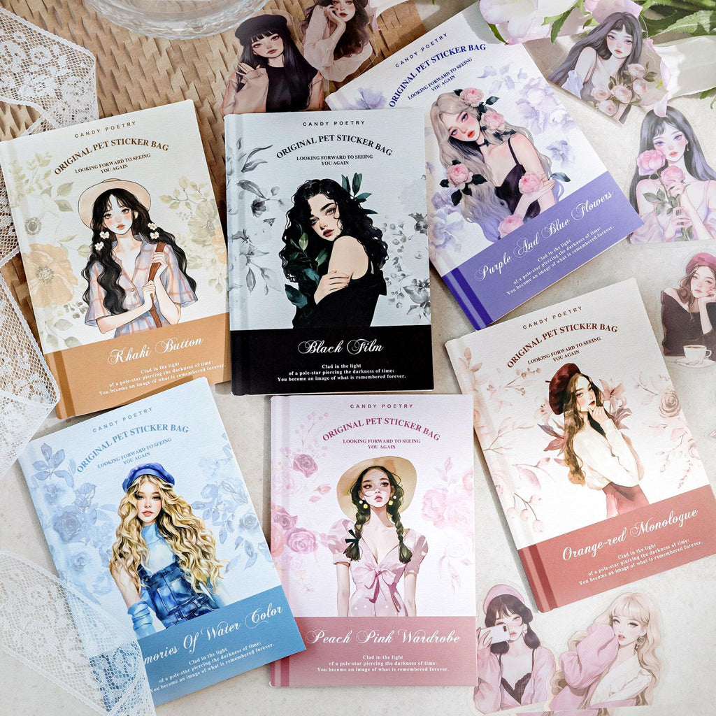 30 Pcs Fahsion Girl PET Stickers JRSD