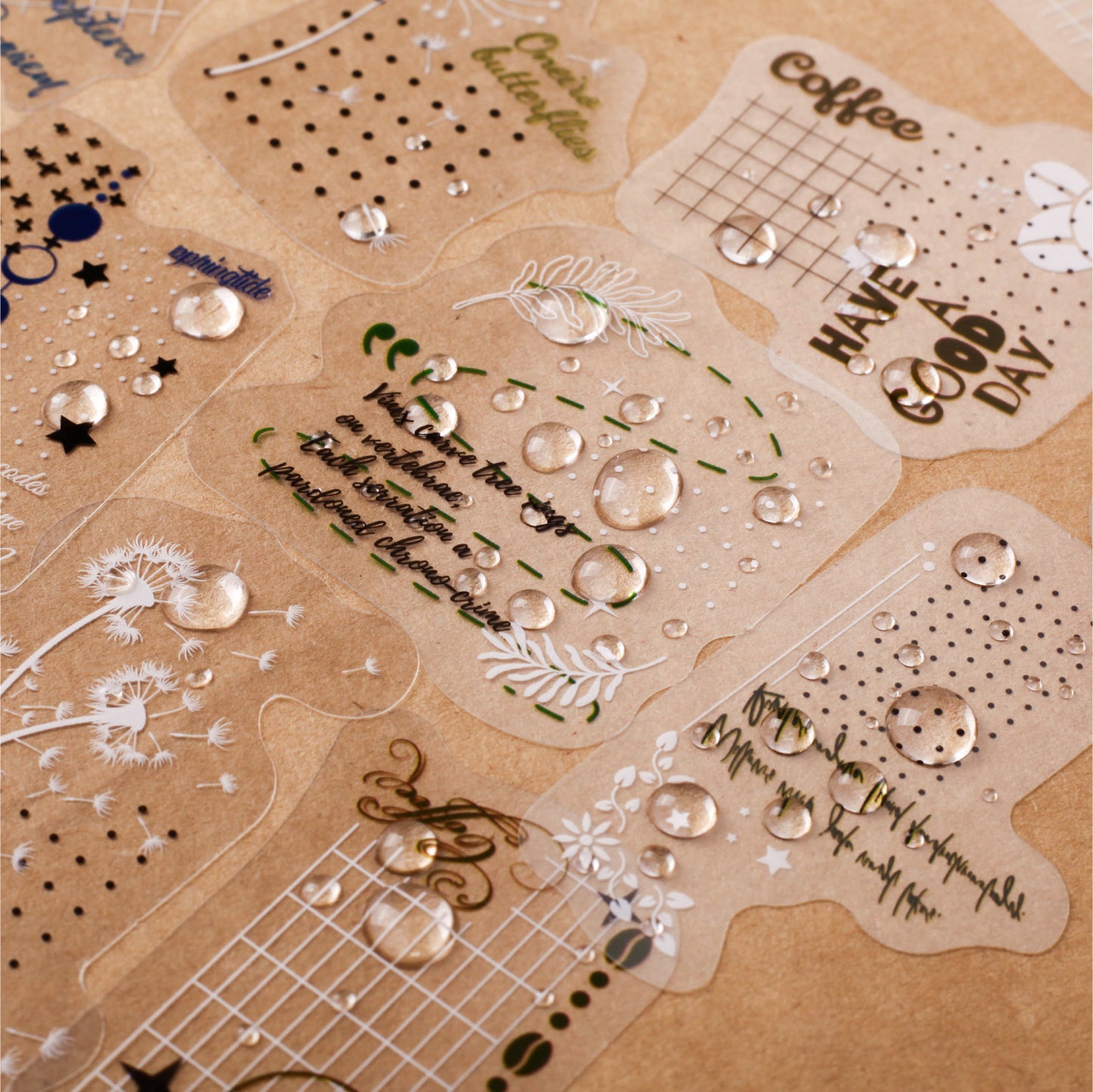 20 Pcs Creative Collage PET Stickers BYXZ