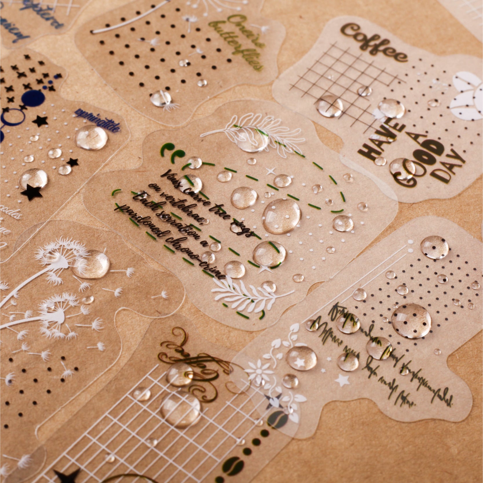 20 Pcs Creative Collage PET Stickers BYXZ