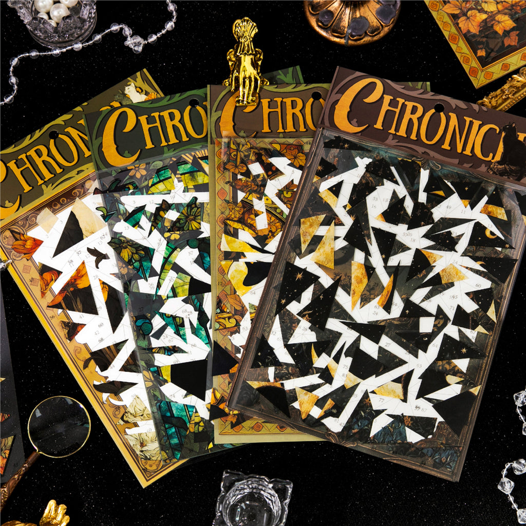 Cat Themed Vintage DIY Puzzle Stickers MDJN