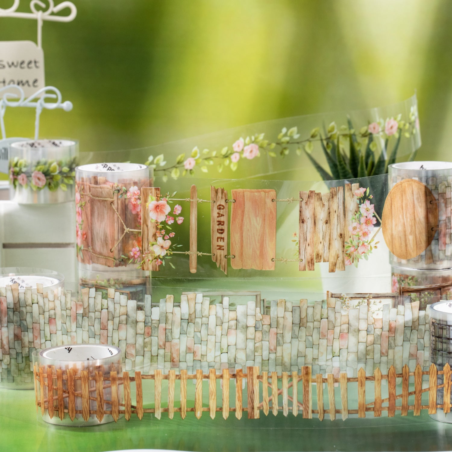2 Rolls Garden Theme PET Tape Set HTMJ