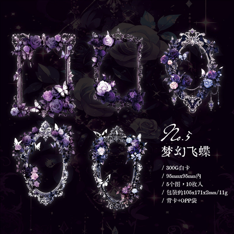 10 Pcs Rose Frame Cardstock Paper MGYX