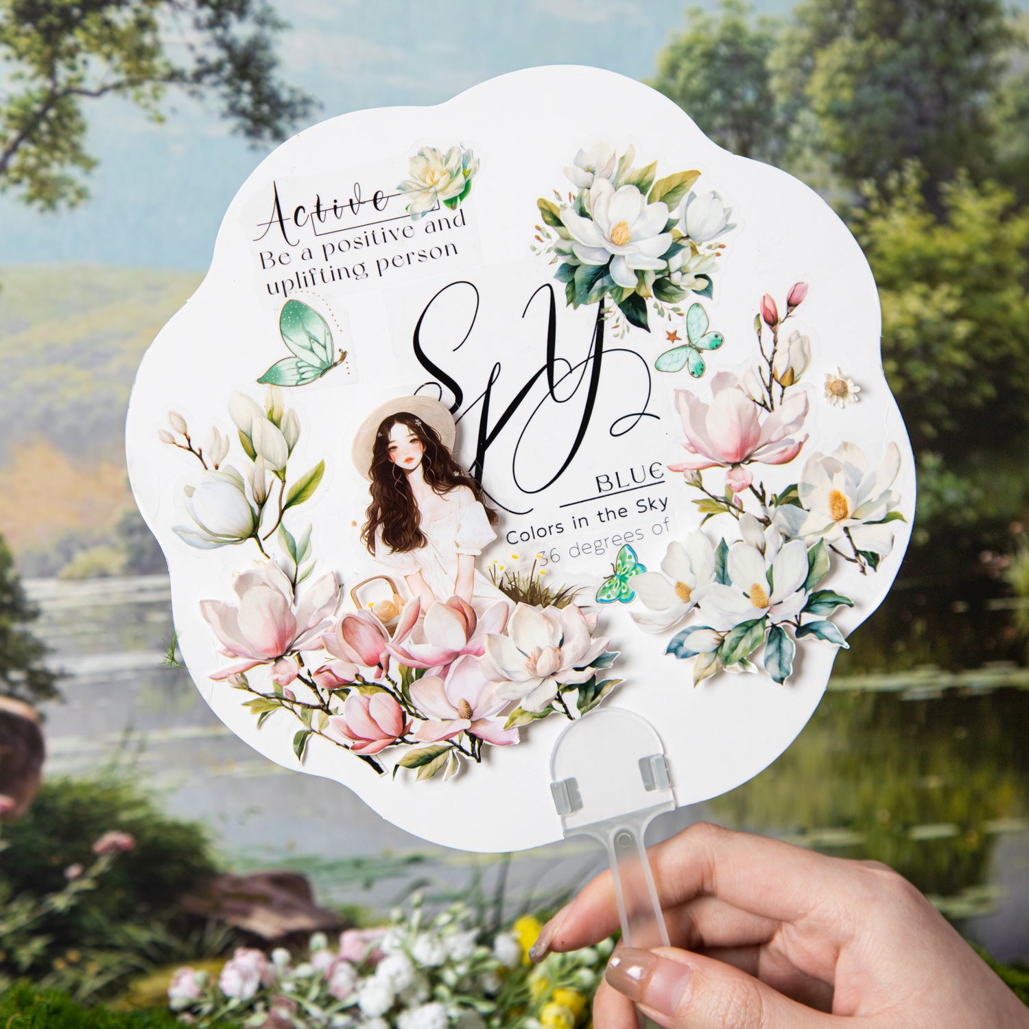 30 Pcs Flower PET Stickers YGZP
