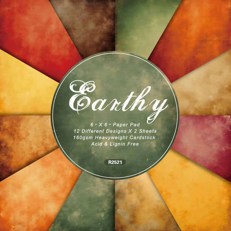 6 inch Earthy Scrapbook Paper Pad SKP521