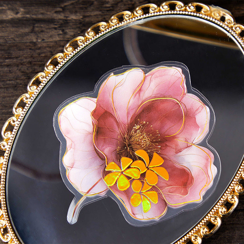 20 Pcs Flower Petal PET Stickers HWHY