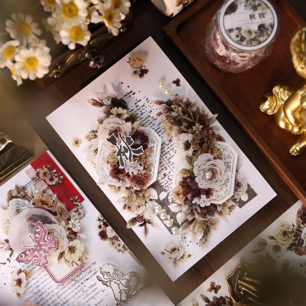 Floral Decorative Tape Rolls- Autumnal Elegance
