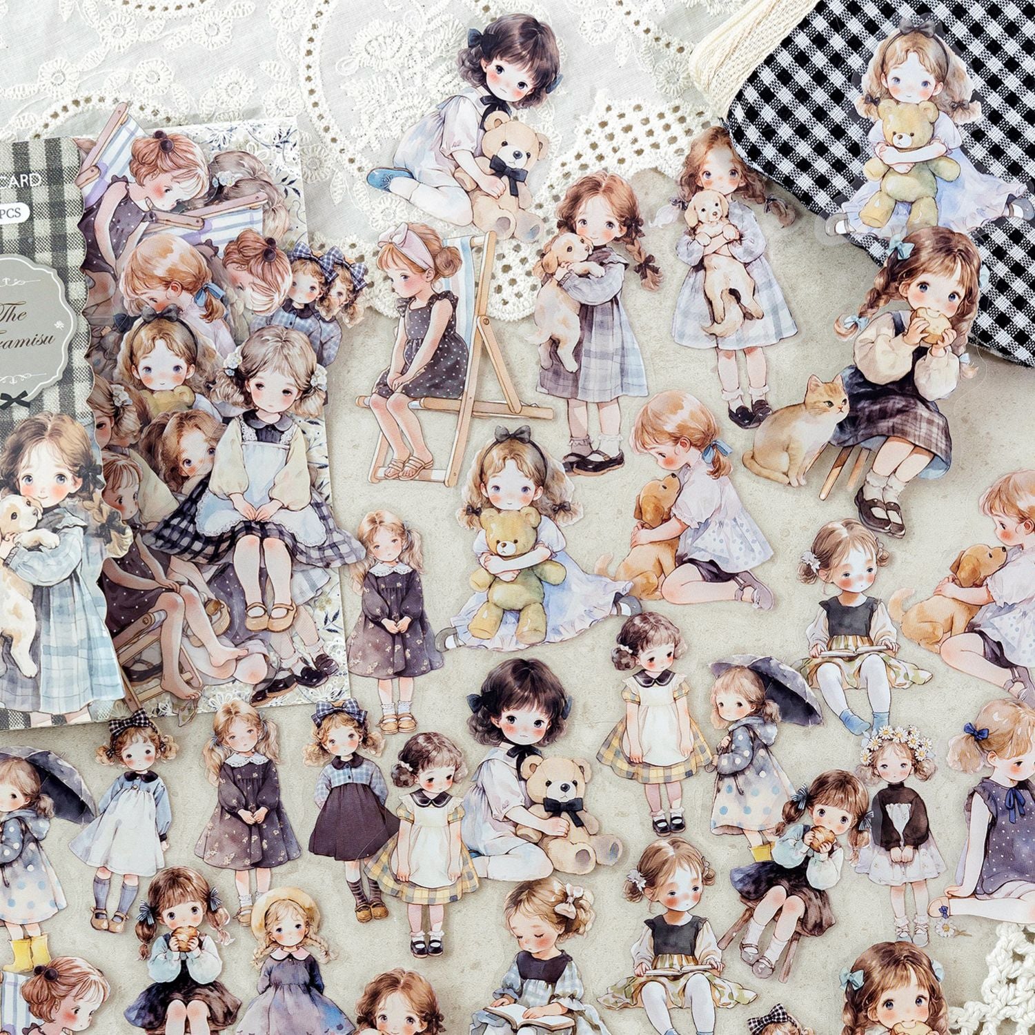 40 Pcs Childhood Kids PET Stickers WWBW