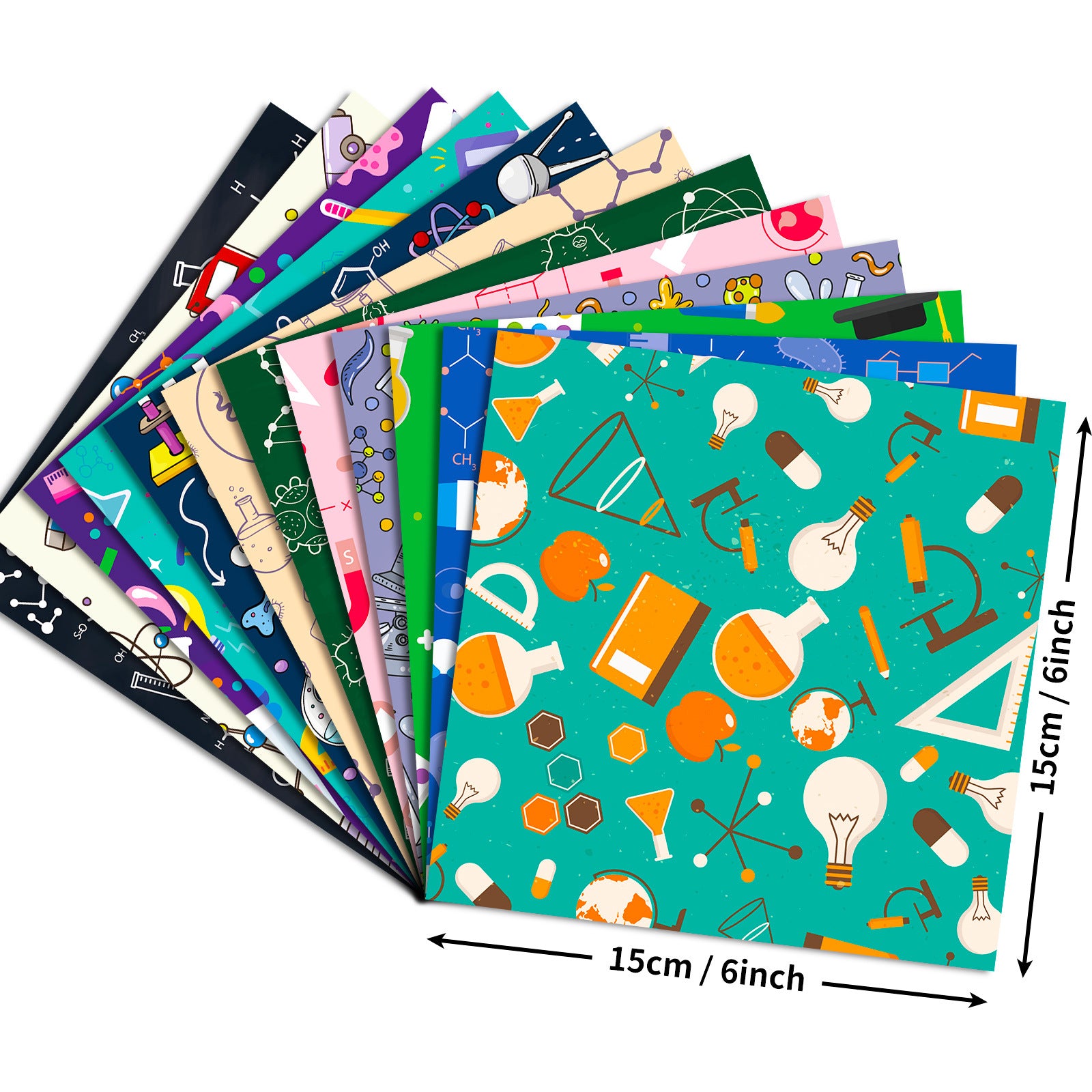 6 inch Science Lab Scrapbook Paper Pad PA869