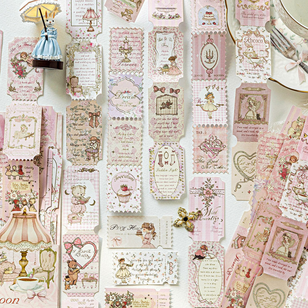 10 Sheets Vintage Post Stamp Stickers CHHX