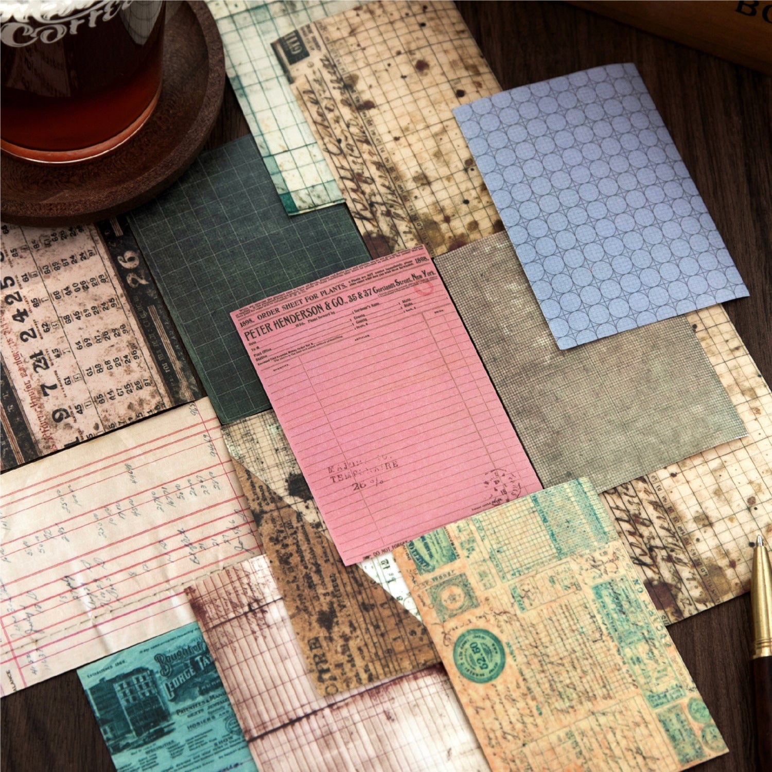 48 Sheets Old Bill Junk Journal Paper JZDX