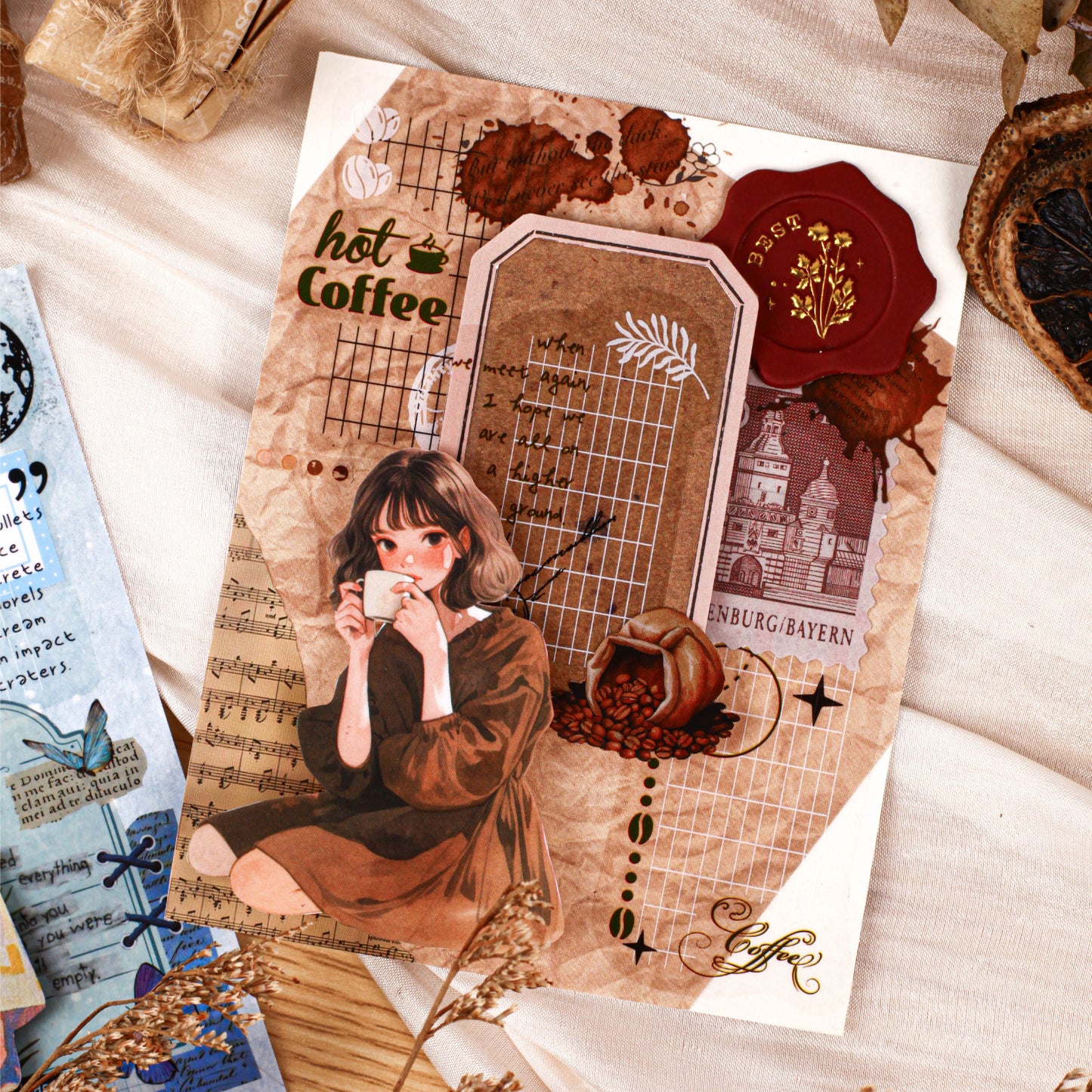 20 Pcs Creative Collage PET Stickers BYXZ