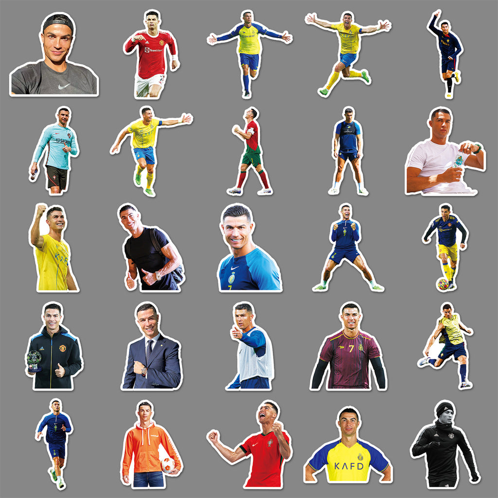 50Pcs Football Theme Waterproof Vinyl Stickers STY05