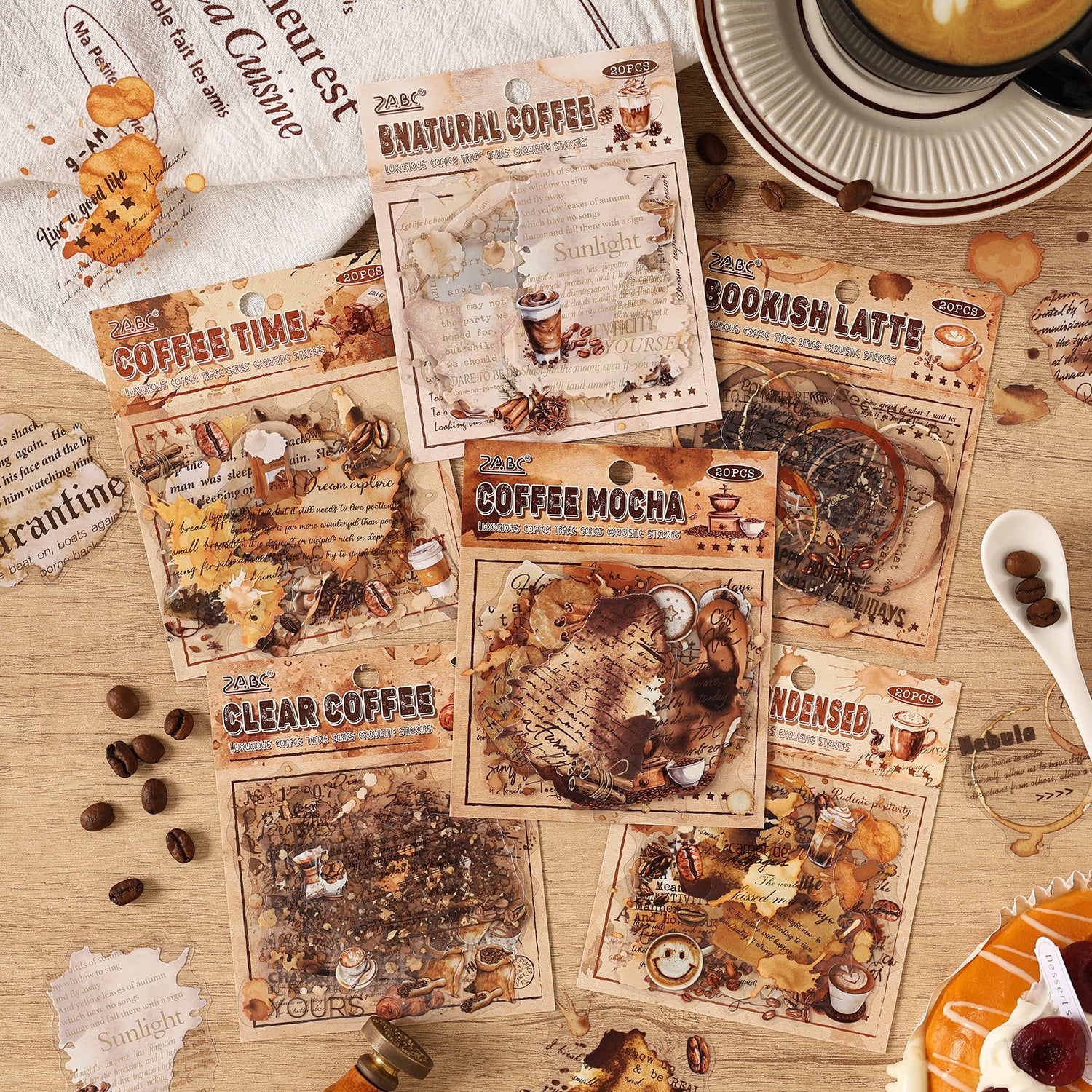 20 Pcs Travel Themed PET Stickers NXKJ