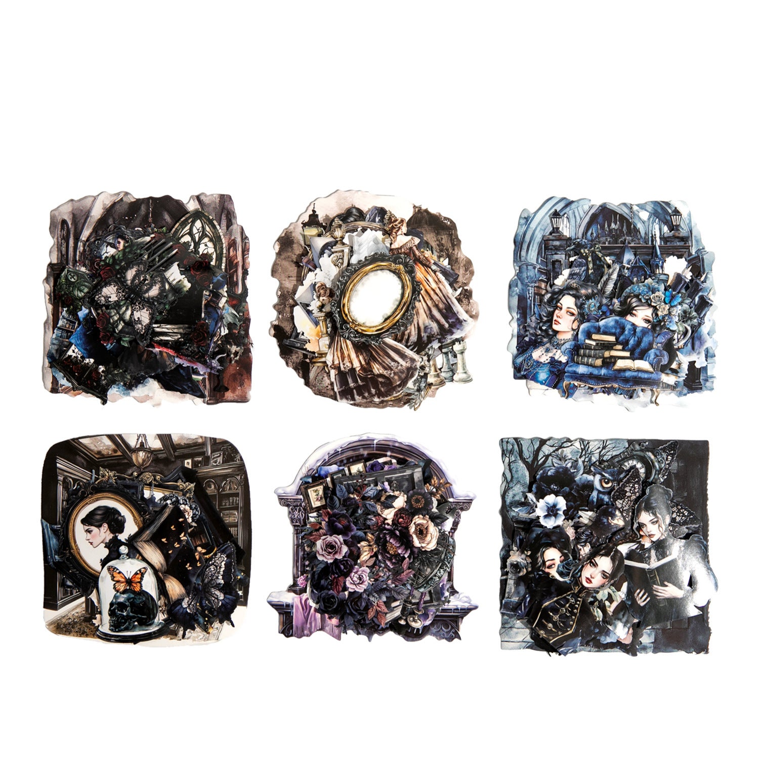 20 Pcs Gothic Magic Manor Stickers ZYDSY