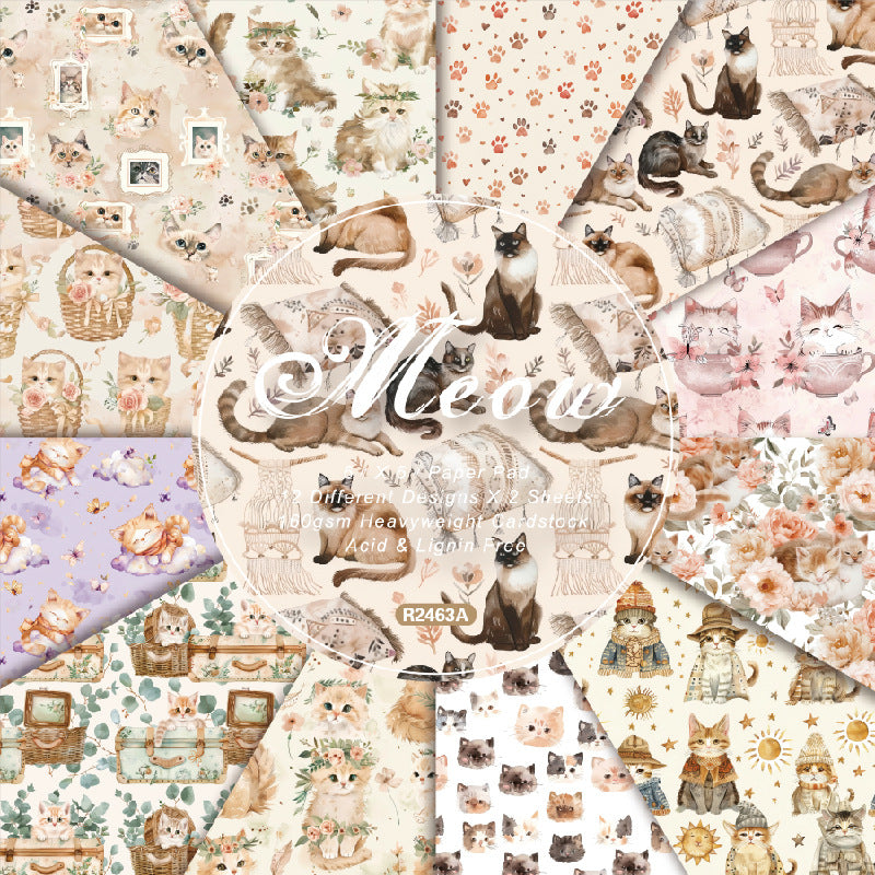 6 inch Cute Cat Scrapbook Paper Pad SKP465